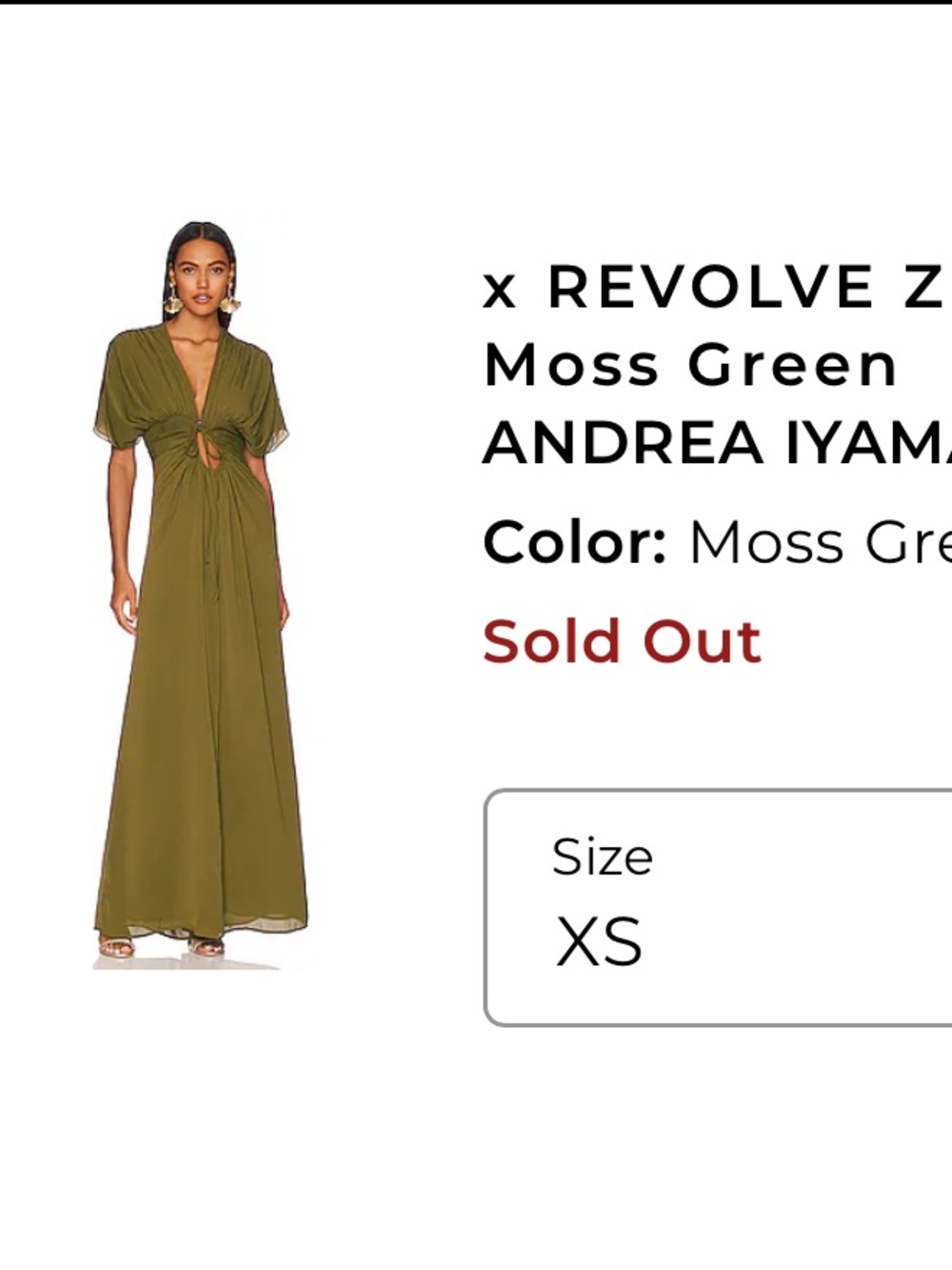 Andrea Iyamah Moss Green Maxi Dress